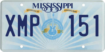 MS license plate XMP151