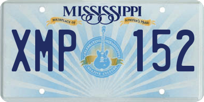 MS license plate XMP152