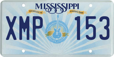 MS license plate XMP153