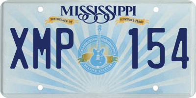 MS license plate XMP154