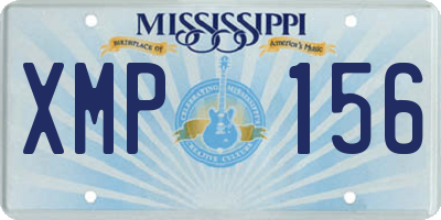 MS license plate XMP156