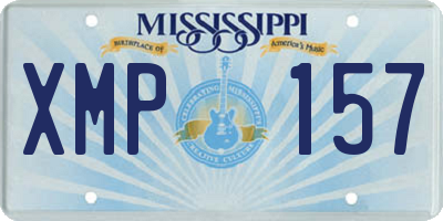 MS license plate XMP157