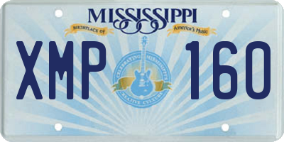 MS license plate XMP160