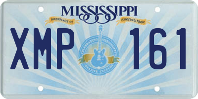 MS license plate XMP161