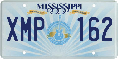 MS license plate XMP162