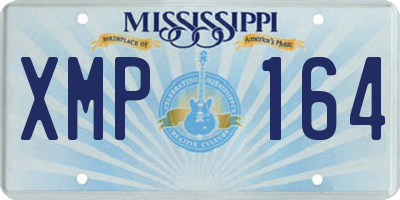 MS license plate XMP164