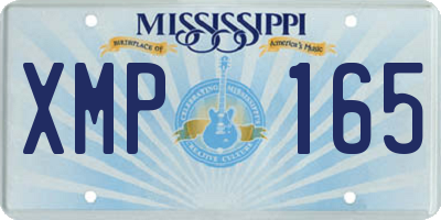 MS license plate XMP165