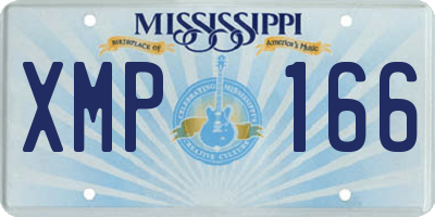 MS license plate XMP166