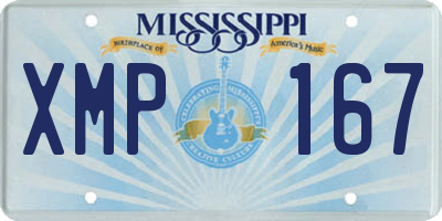 MS license plate XMP167