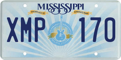 MS license plate XMP170