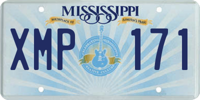 MS license plate XMP171