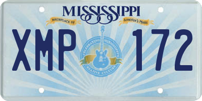 MS license plate XMP172