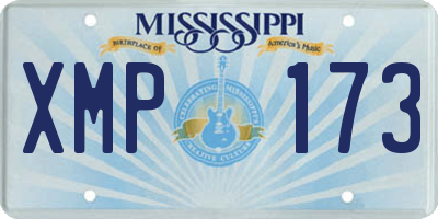 MS license plate XMP173