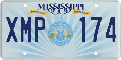 MS license plate XMP174