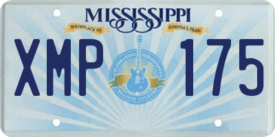 MS license plate XMP175