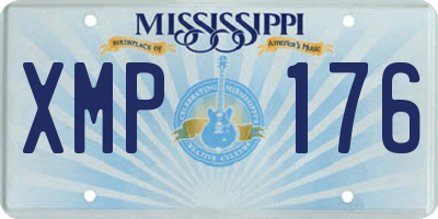 MS license plate XMP176