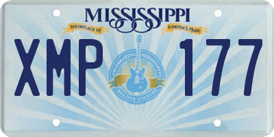 MS license plate XMP177