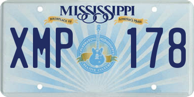 MS license plate XMP178