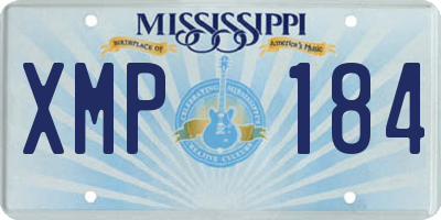 MS license plate XMP184
