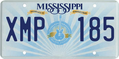 MS license plate XMP185