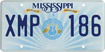 MS license plate XMP186