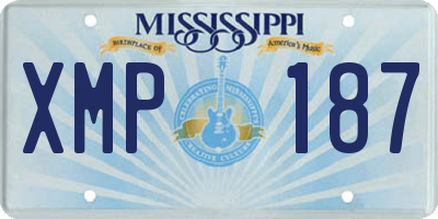 MS license plate XMP187