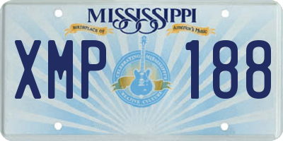 MS license plate XMP188