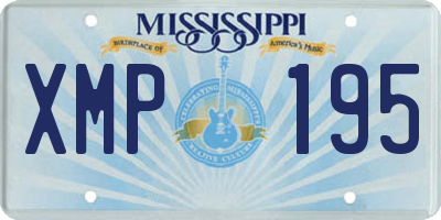 MS license plate XMP195