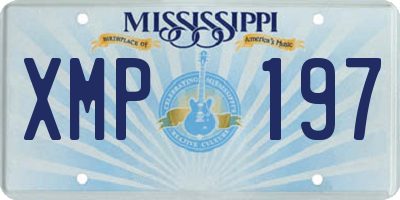 MS license plate XMP197