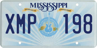MS license plate XMP198