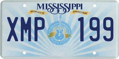 MS license plate XMP199