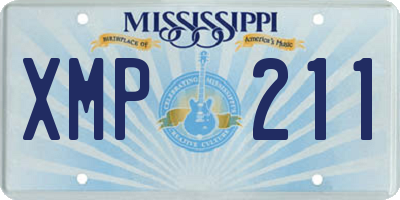 MS license plate XMP211