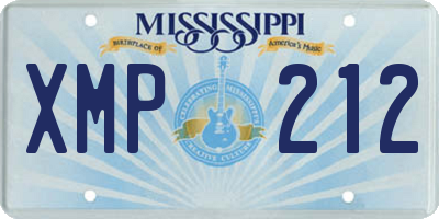 MS license plate XMP212