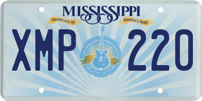 MS license plate XMP220
