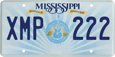 MS license plate XMP222