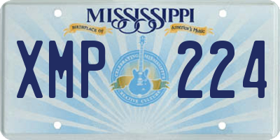 MS license plate XMP224