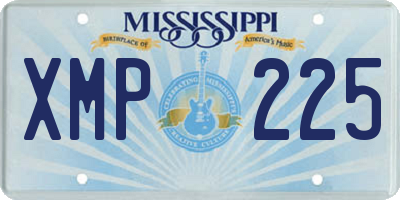 MS license plate XMP225