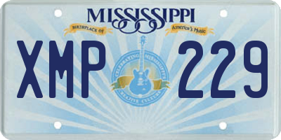 MS license plate XMP229