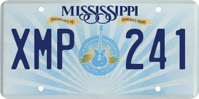MS license plate XMP241