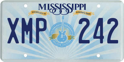 MS license plate XMP242