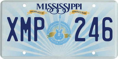 MS license plate XMP246