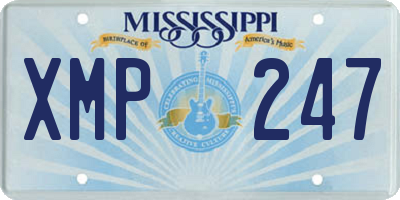 MS license plate XMP247