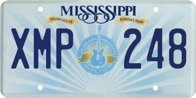 MS license plate XMP248