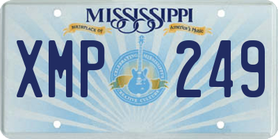 MS license plate XMP249