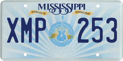 MS license plate XMP253