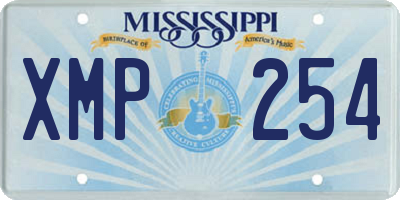 MS license plate XMP254