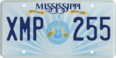 MS license plate XMP255
