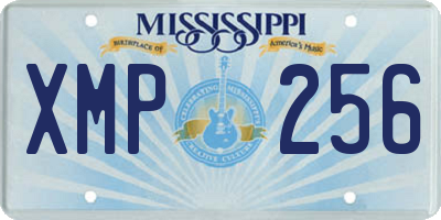 MS license plate XMP256