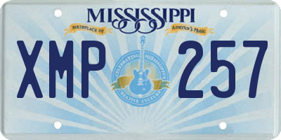 MS license plate XMP257