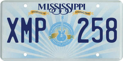 MS license plate XMP258